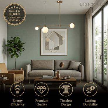 LZ339 Modern Glass Bubble Chandelier - Gold Metal Frame
