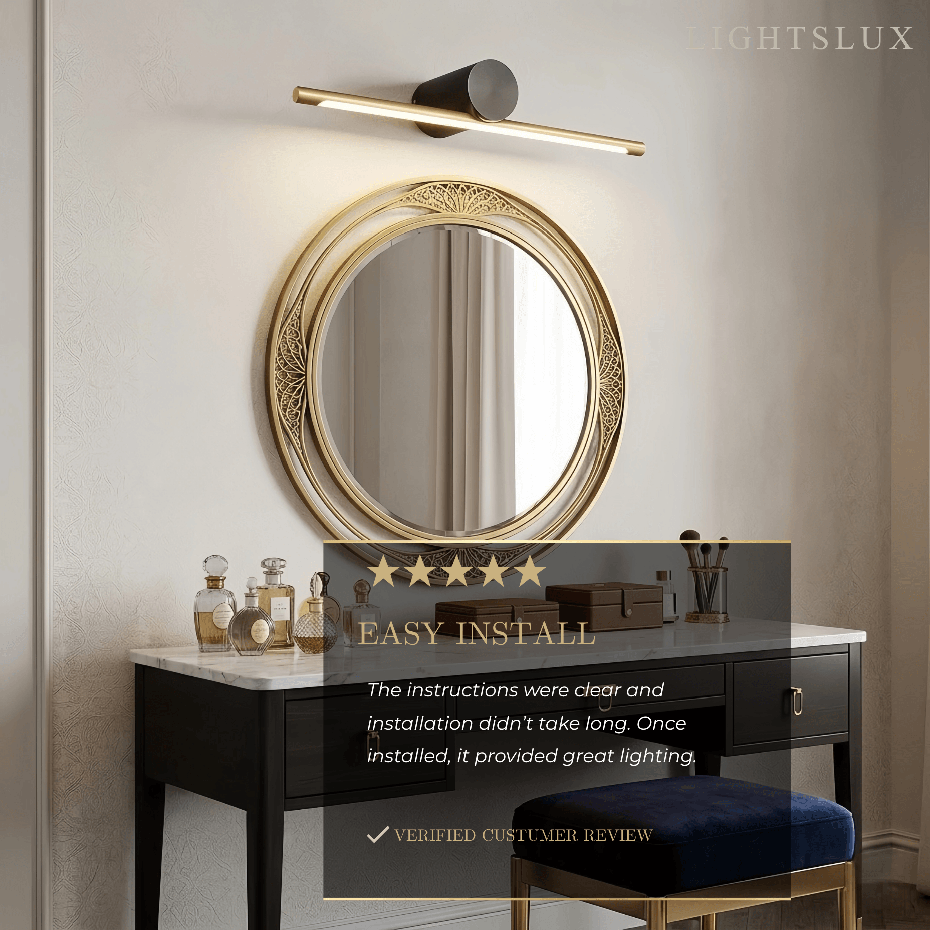 Arcato Minimalist Linear Vanity Light
