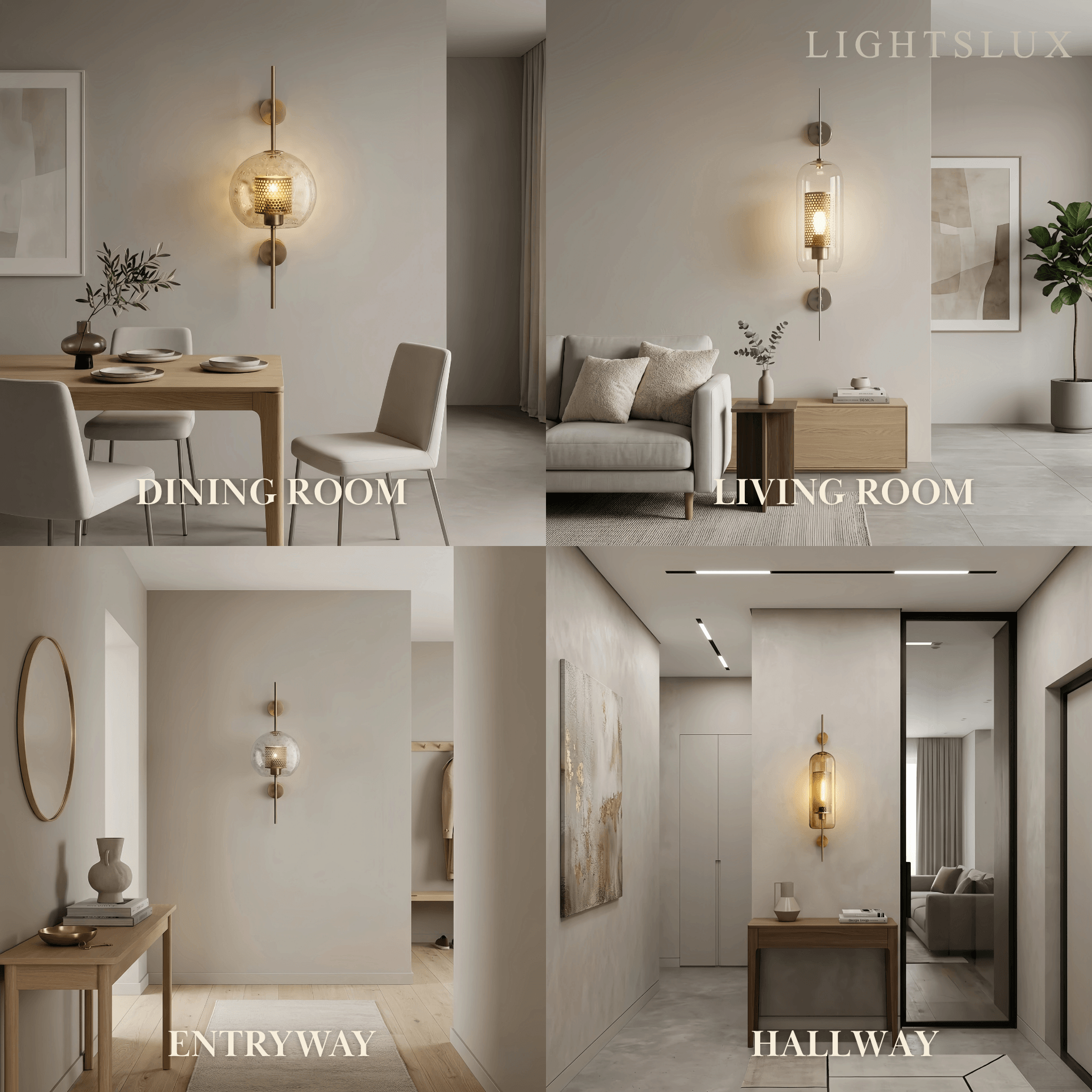 Vetro Royal Glass/Copper Wall Lamp