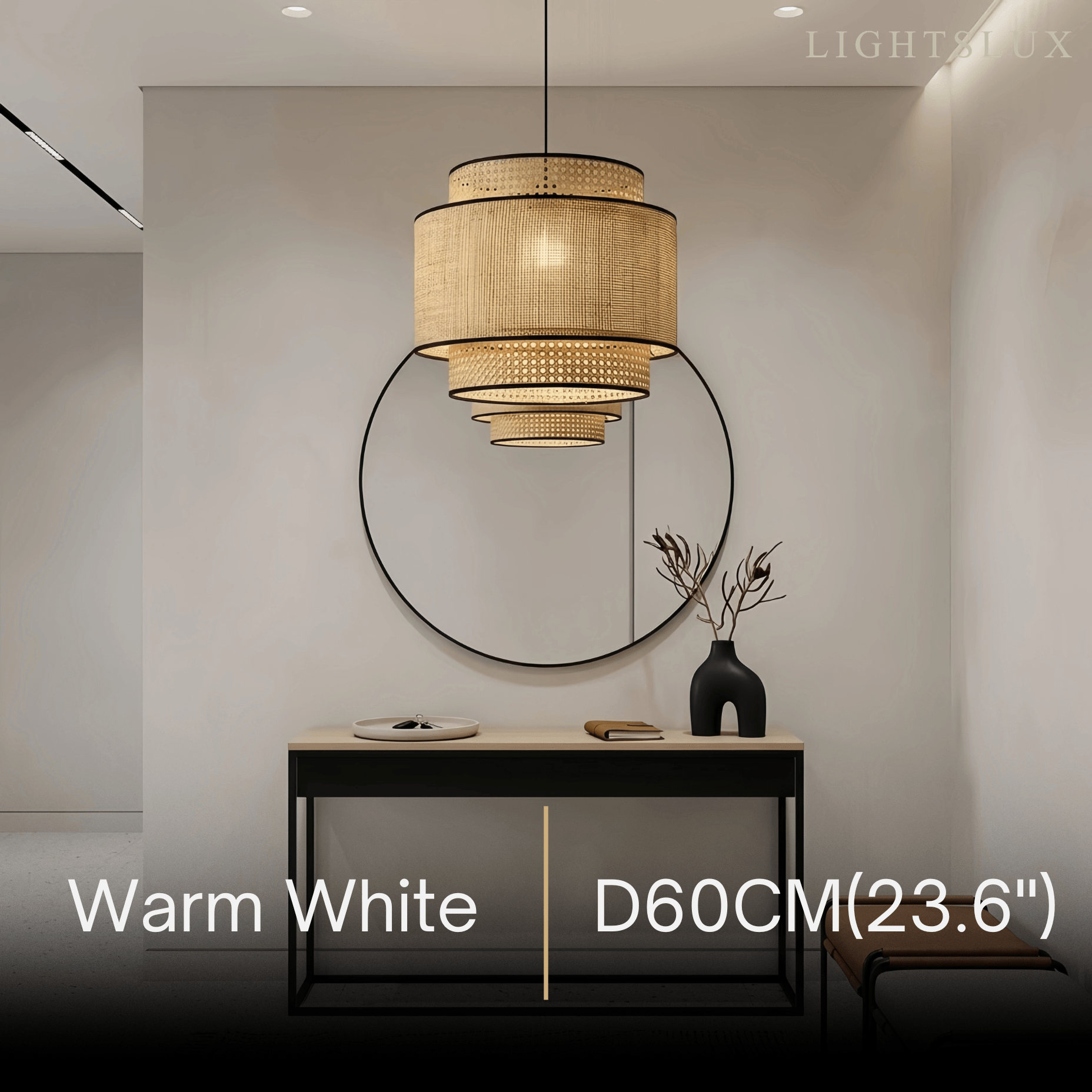 Bamburo Farmhouse Pendant Light — Tri-Layer