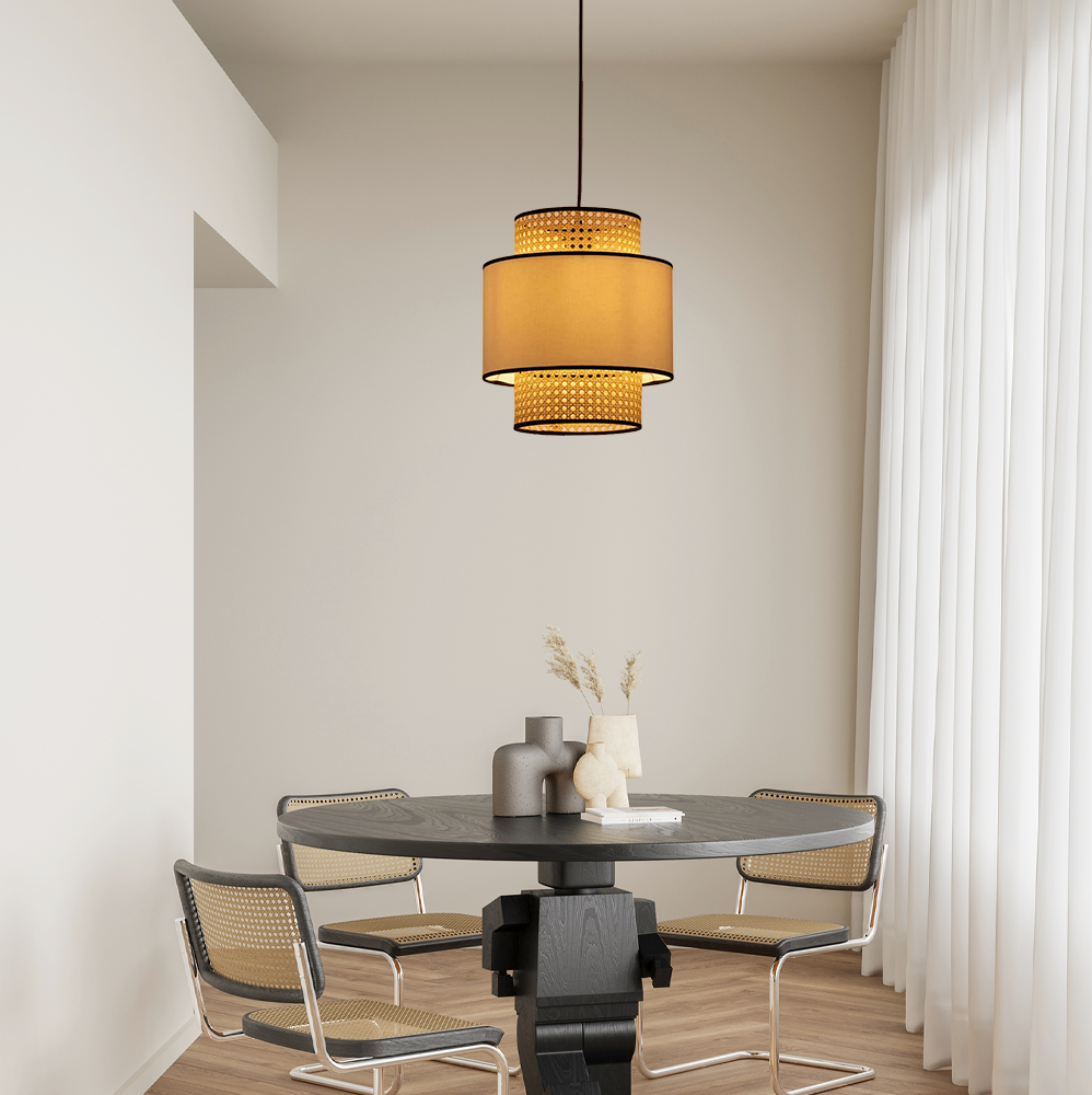Farmhouse Pendant Light - Fabric