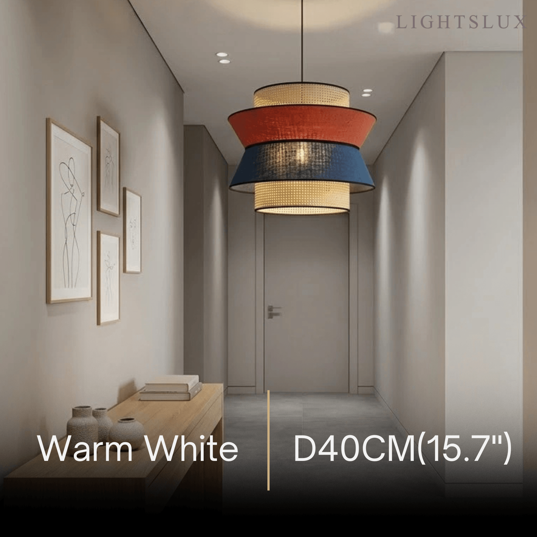Bamburo Farmhouse Wood Pendant Light - Rustic