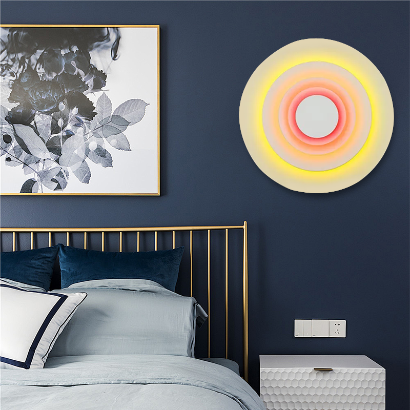 Morandi Metal Wall Lamp - Round Design for Living Room
