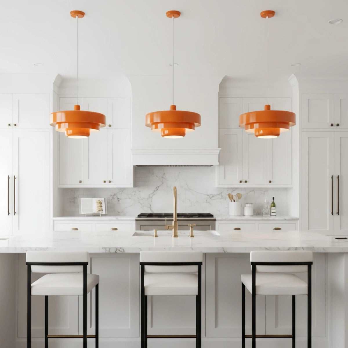 Morandia Nordic LED Pendant Light – Orange/Green/White/Yellow/Pink Metal Kitchen