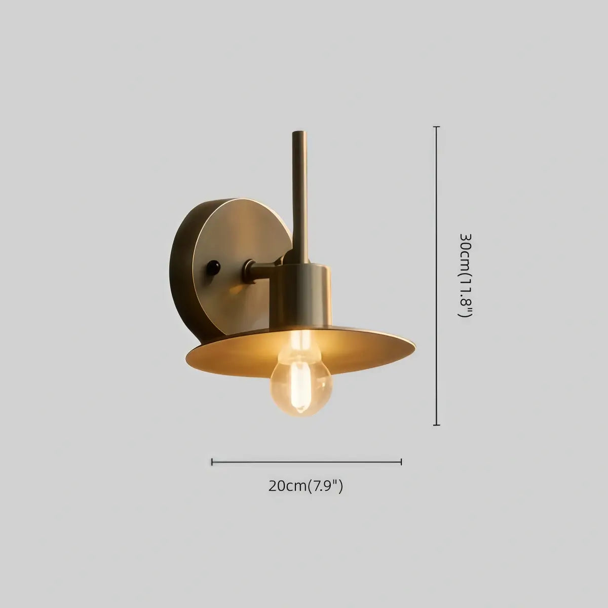 Irondale Retro Wall Lamp--Stainless Steel for Outdoor Courtyard