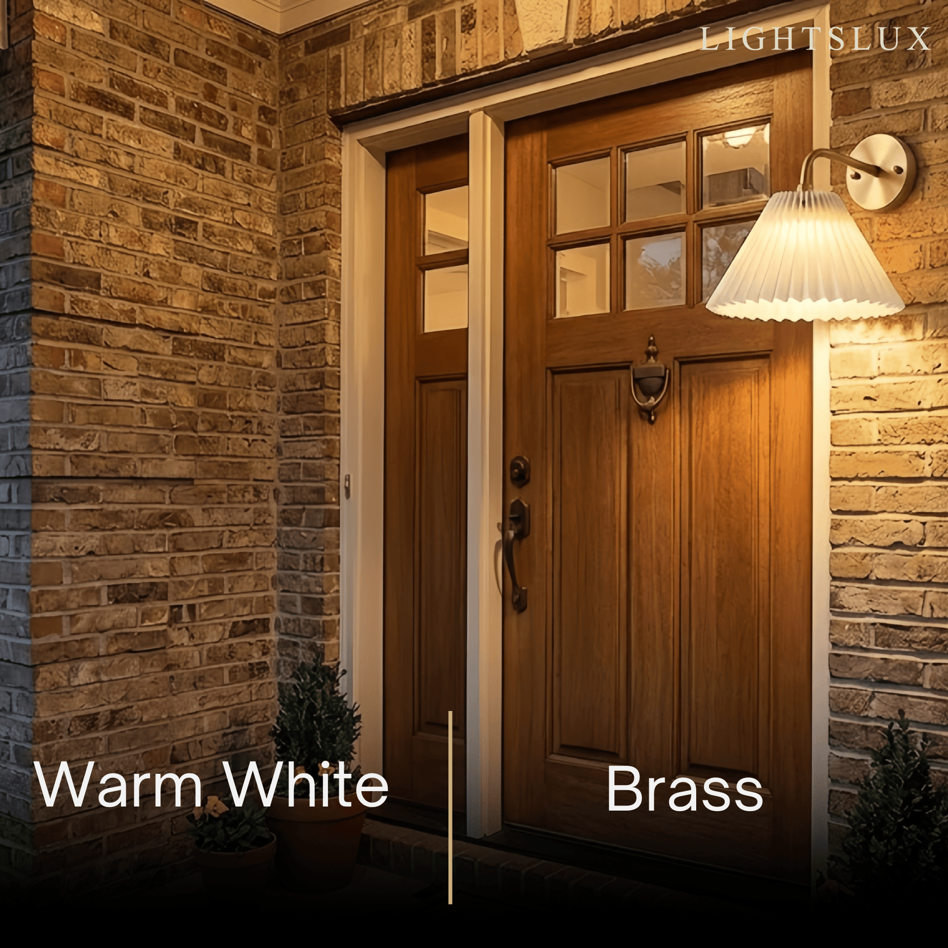 NU006Crema Elegant Wall Lamp--Black or Brass for Outdoor
