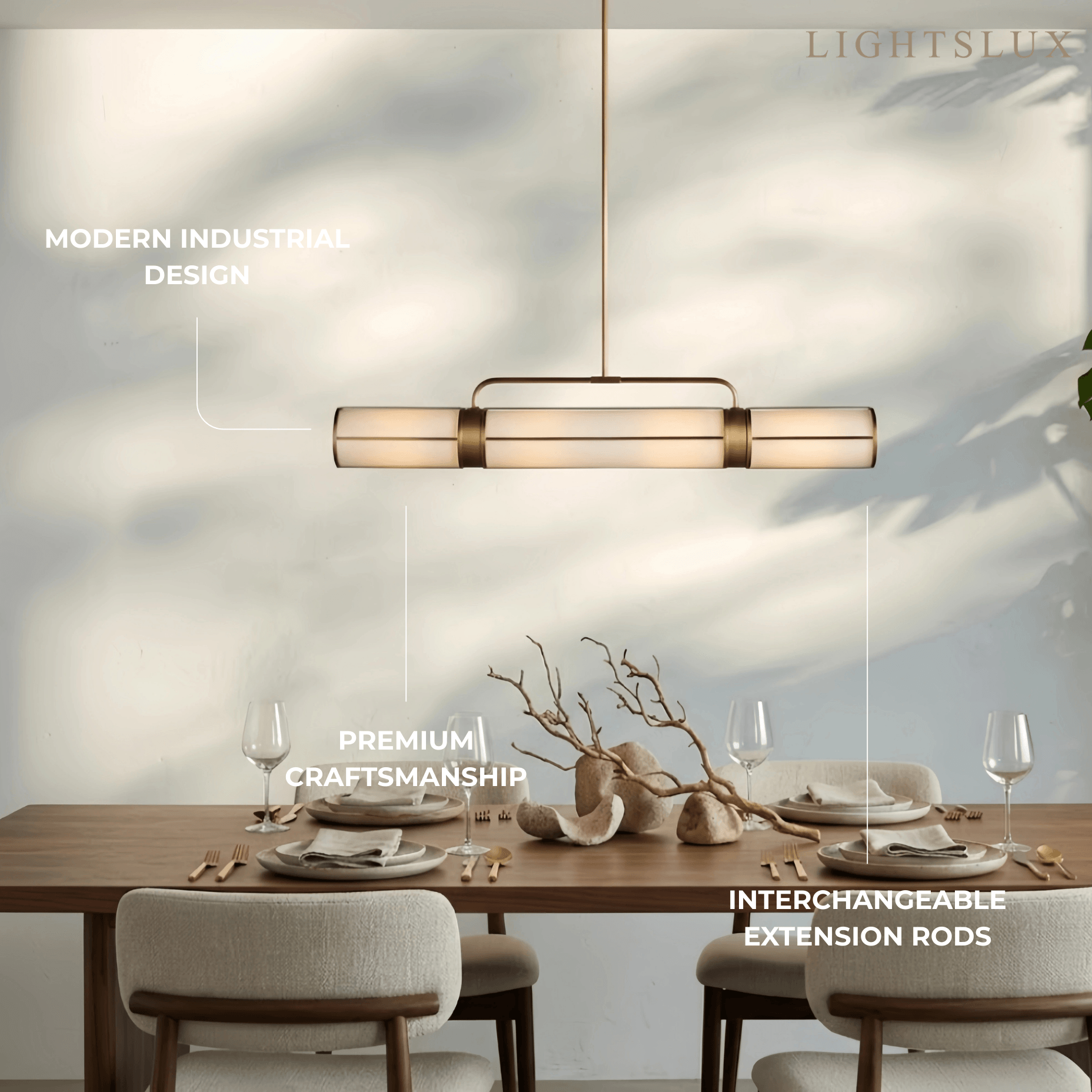 Modern Industrial Linear Pendant Light