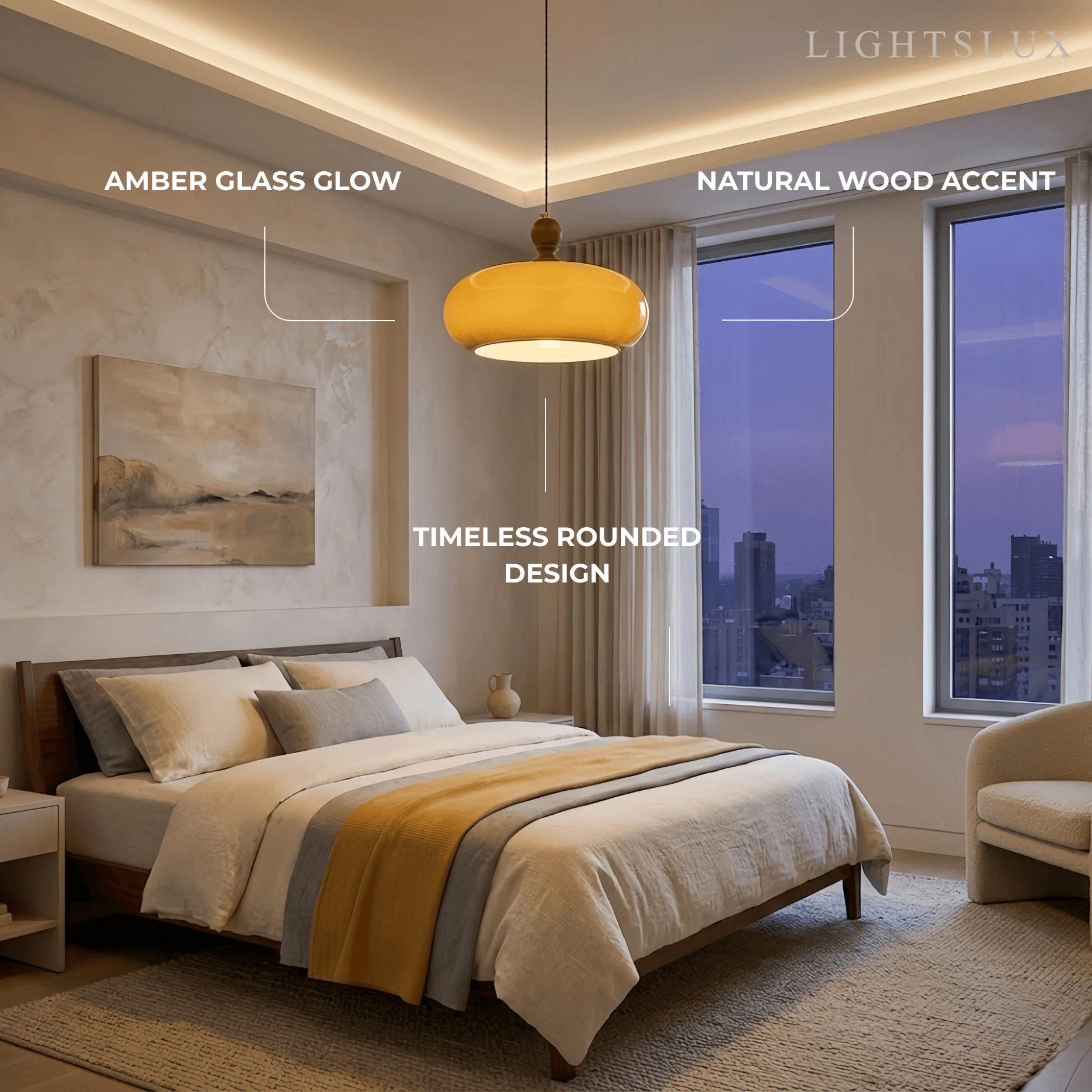 Vetro Classic Glass Pendant Light