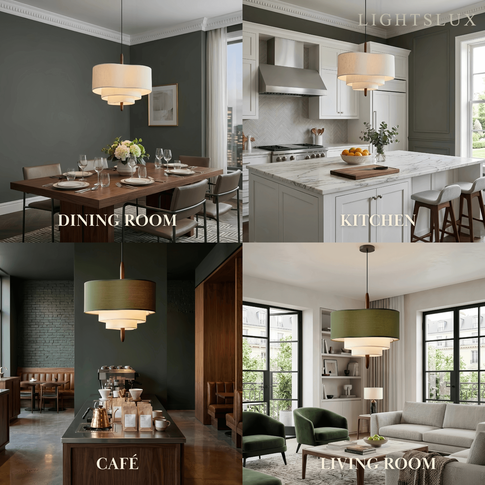 Modern Fabric Pendant Light