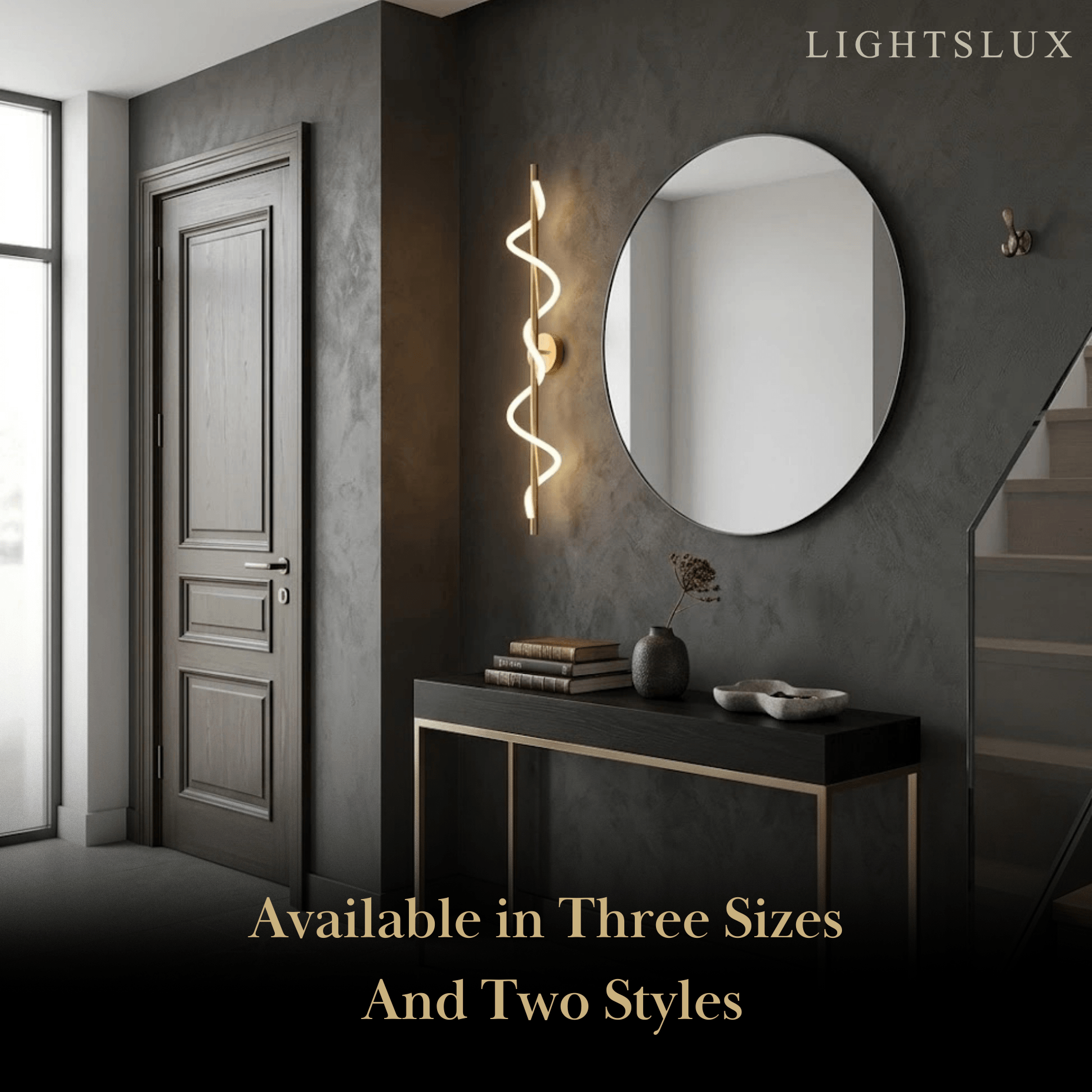 Minimalist Wall Lamp — Rope & Brass with Dimmable Function for Bedroom Living Room