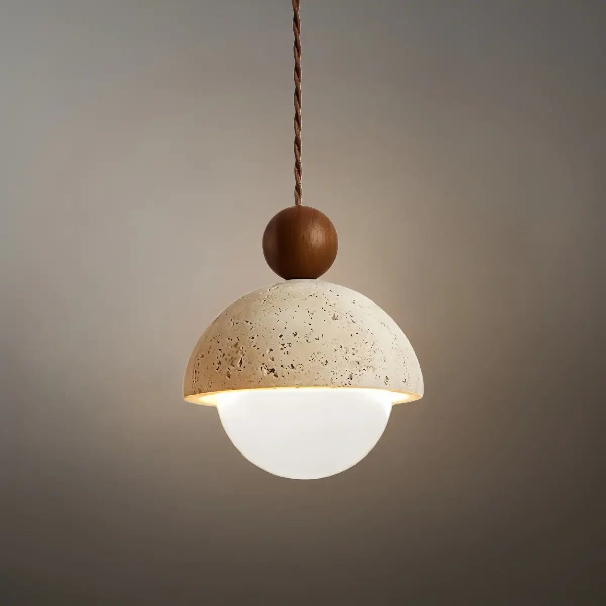 Modern Travertine Pendant Light