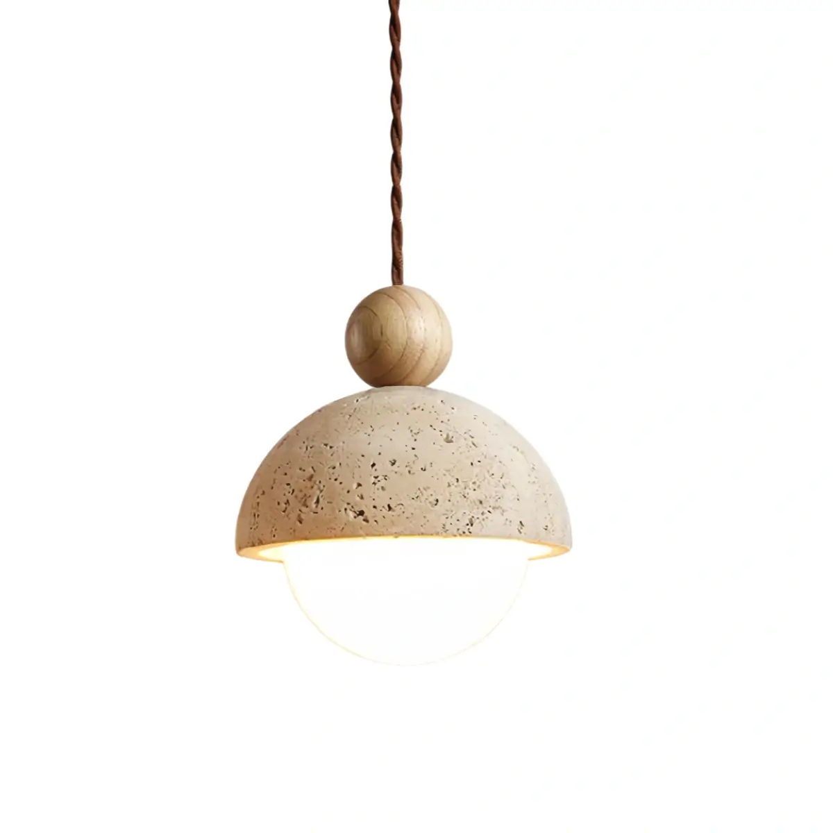 Modern Travertine Pendant Light