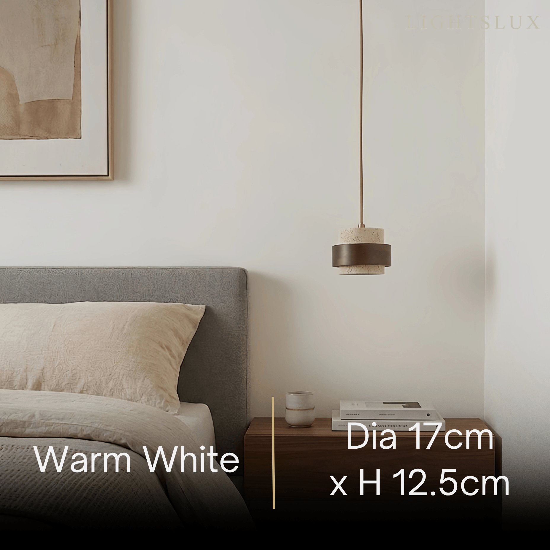 Strata Modern Travertine Pendant Light