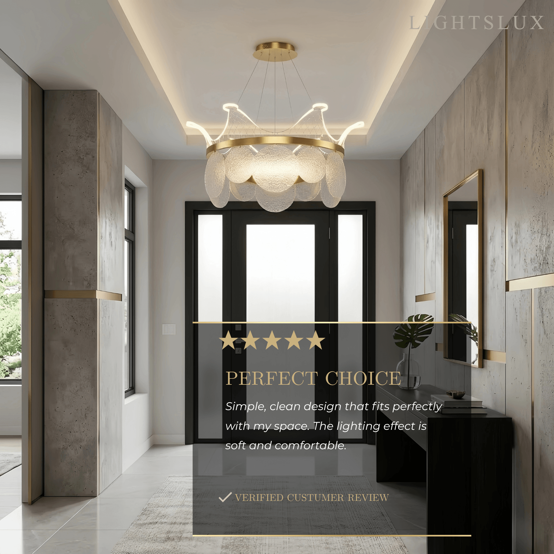 Modern Gold Chandelier
