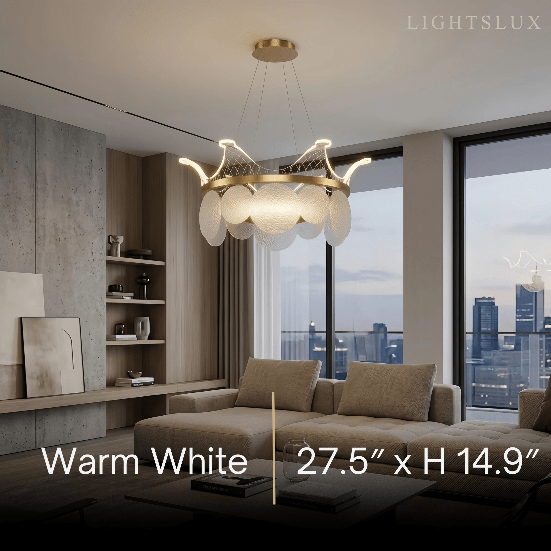Modern Gold Chandelier