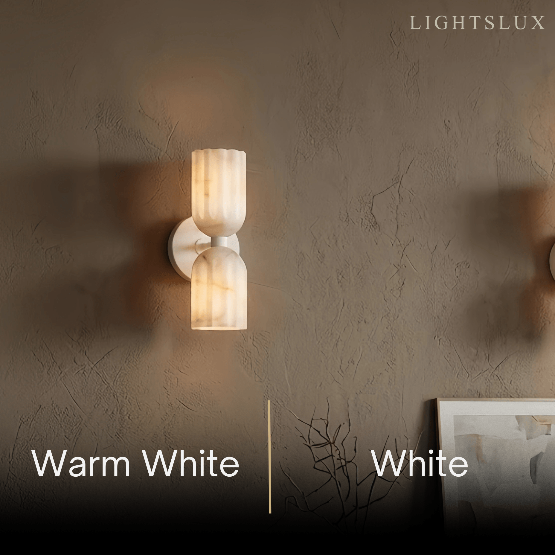 Minimalist Wall Lamp — Brass & Alabaster