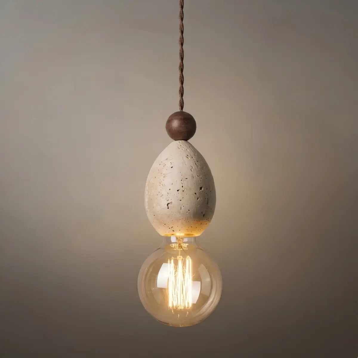 Strata Modern Travertine Pendant Light
