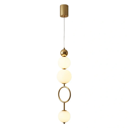 Minimalist Pendant Light — Iron & Glass Gold&White / Silver&White