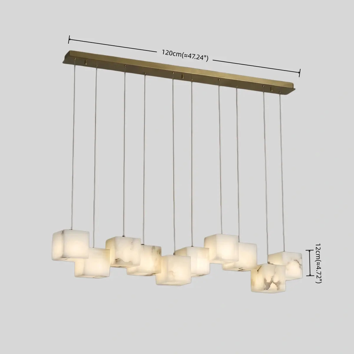 Minimalist Pendant Light — Marble & Stainless Steel White