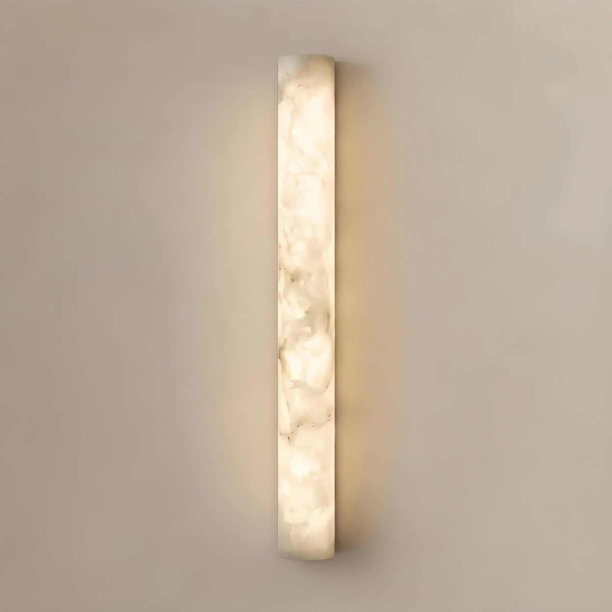 Arcato Minimalist Wall Lamp – Vertical Marble White for Bedroom / Living Room
