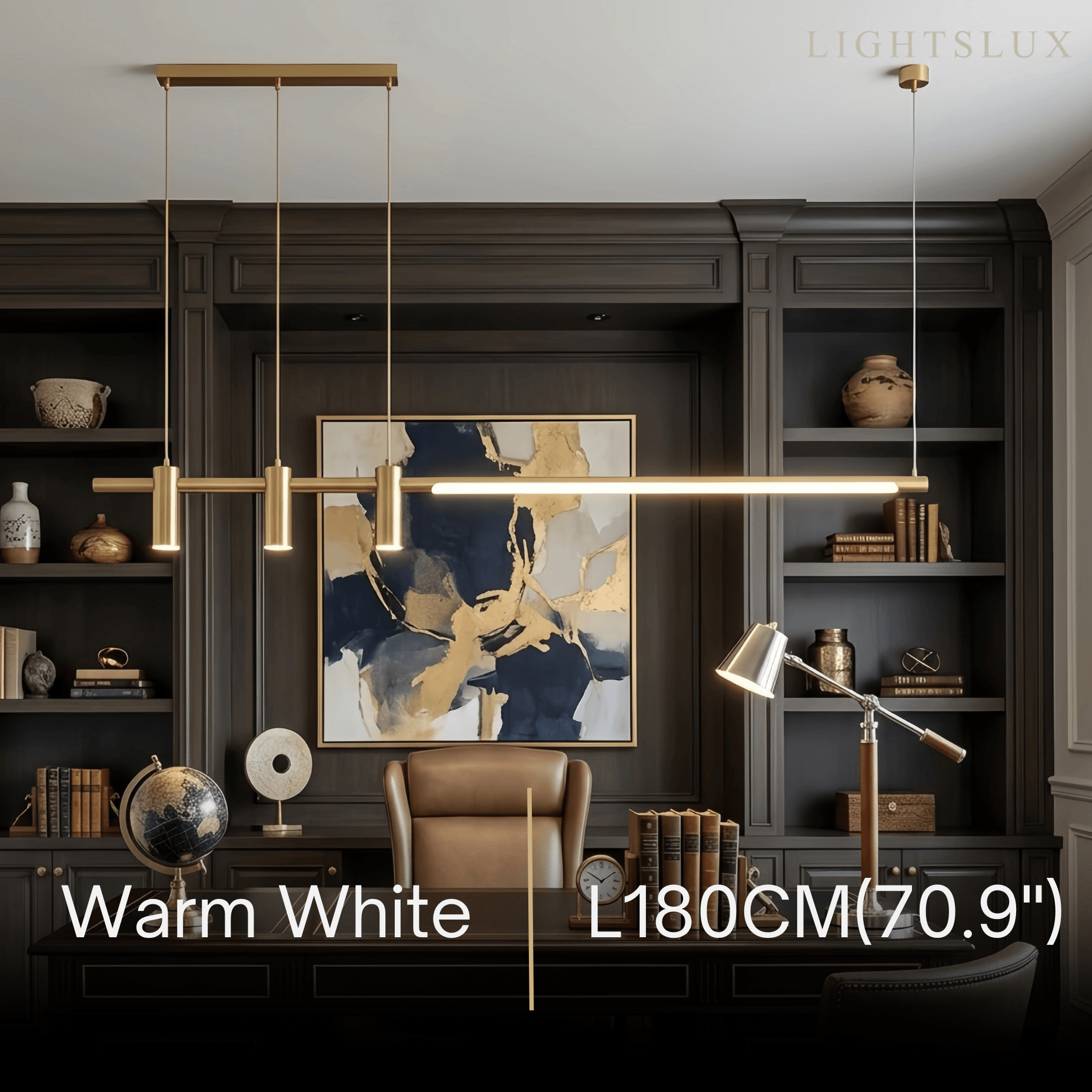 Modern Minimalist Pendant Light — Brass Gold