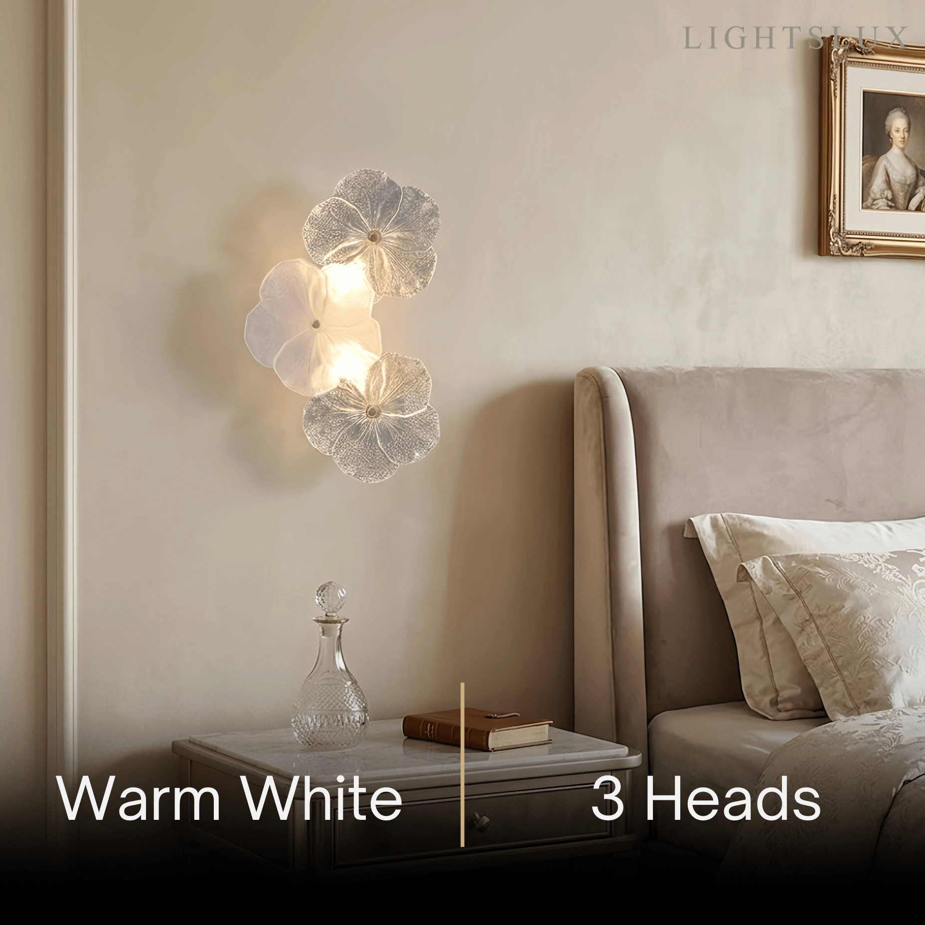 Modern Wall Lamp -- Carbon Steel & Glass White