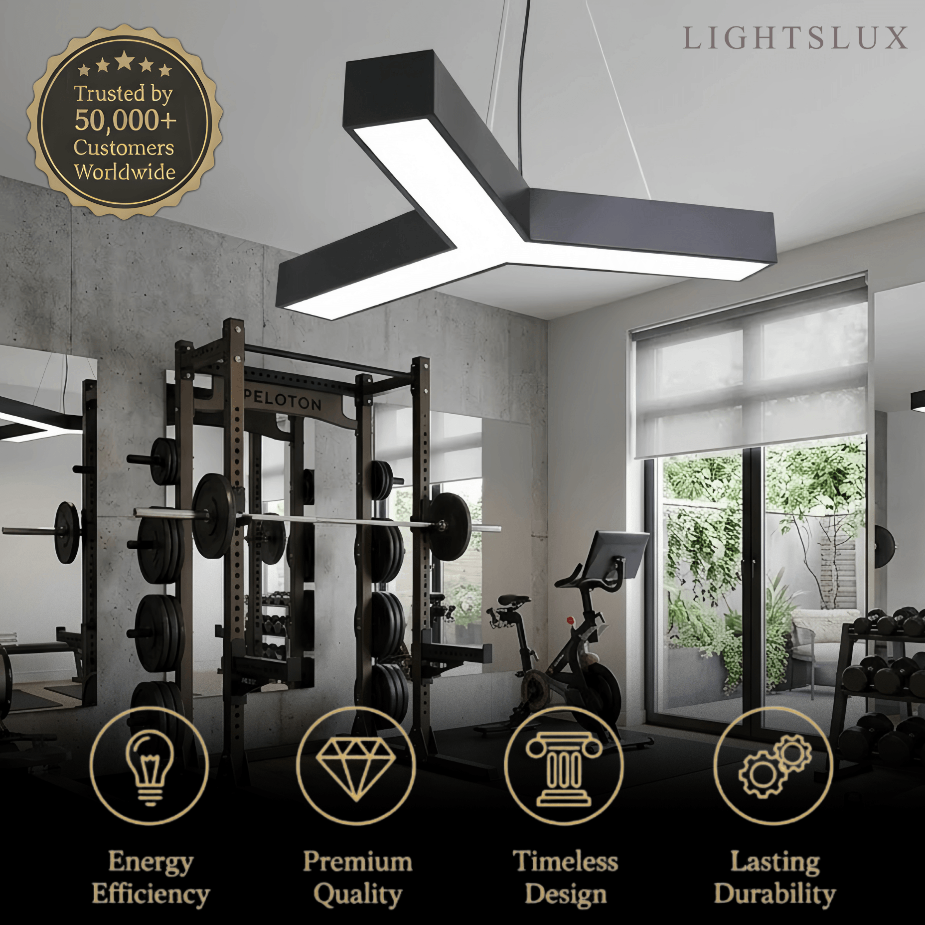 Modern Y-Shaped Pendant Light -- Aluminum Black White Silver