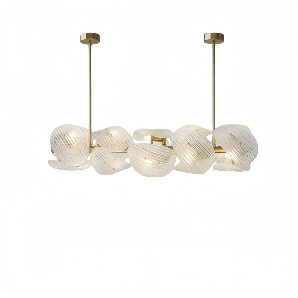 Elegant Petal Glass Chandelier -- Round or Linear