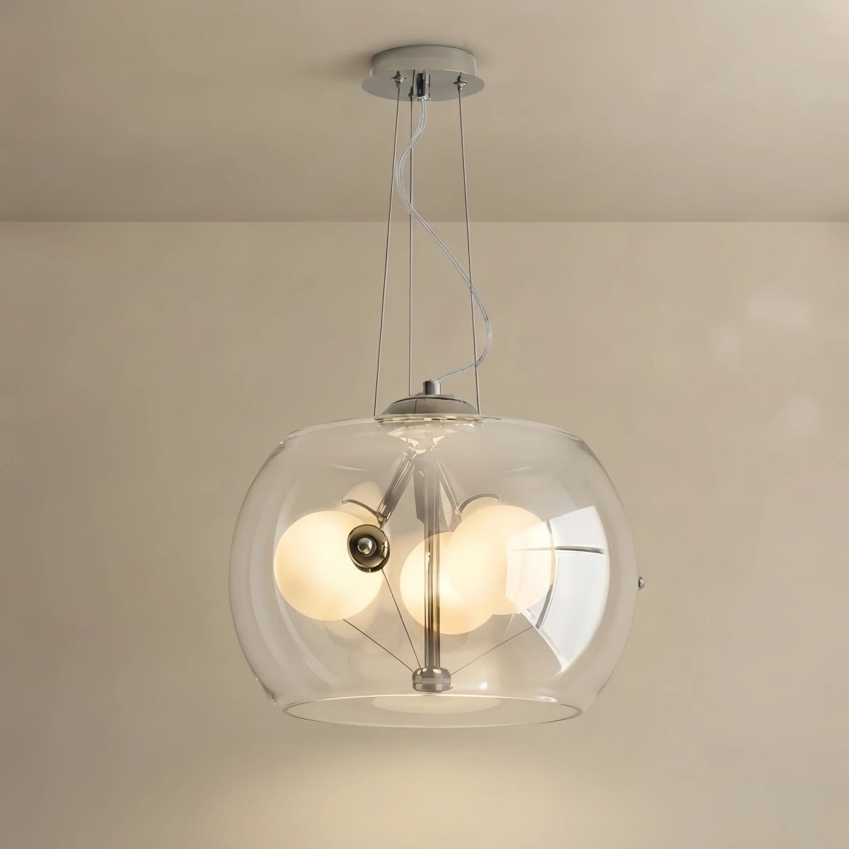Irondale Industrial Cylinder Glass Pendant Light -- Clear/Smoked