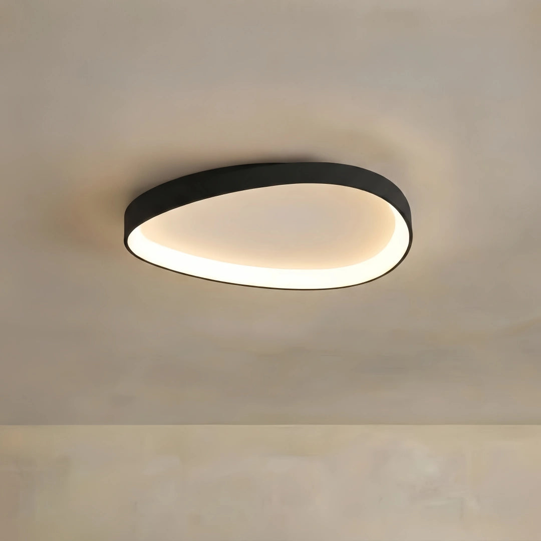 Vivara Minimalist Low Profile Ceiling Light – Single or Three-Round Cluster White/Black for Bedroom