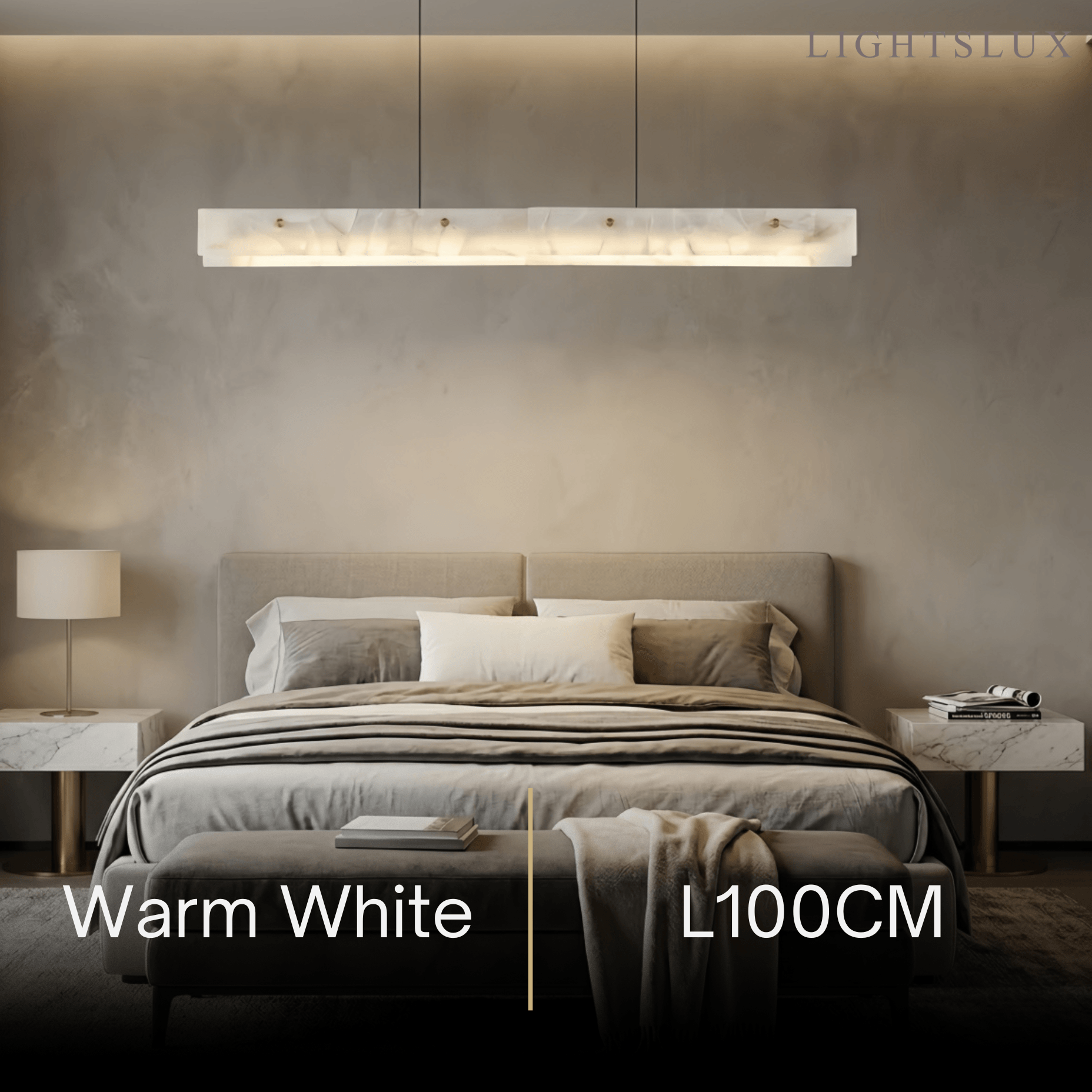 Alba Modern Alabaster Linear Pendant Light