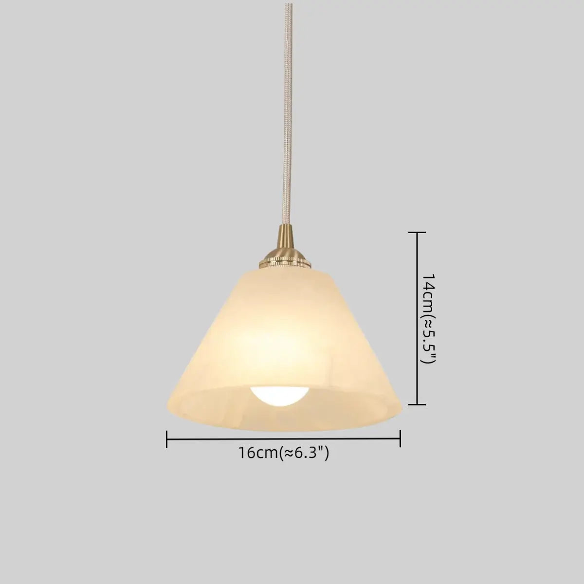 Alba Minimalist Alabaster Pendant Light – White