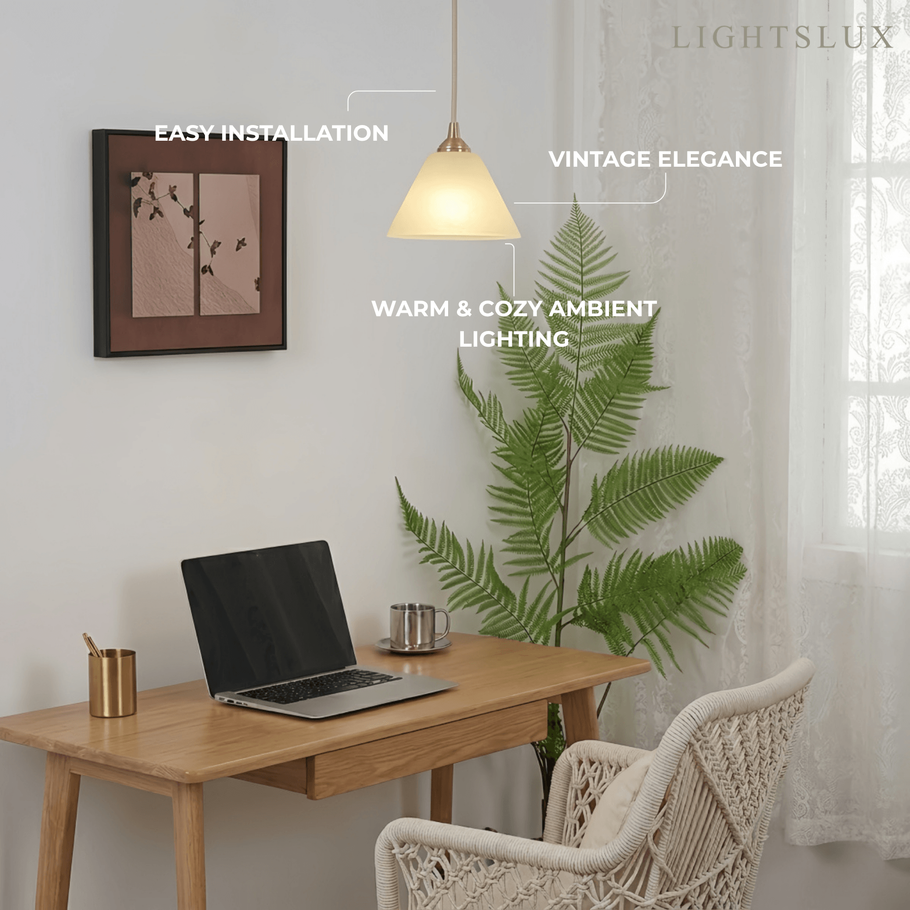 Alba Minimalist Alabaster Pendant Light – White