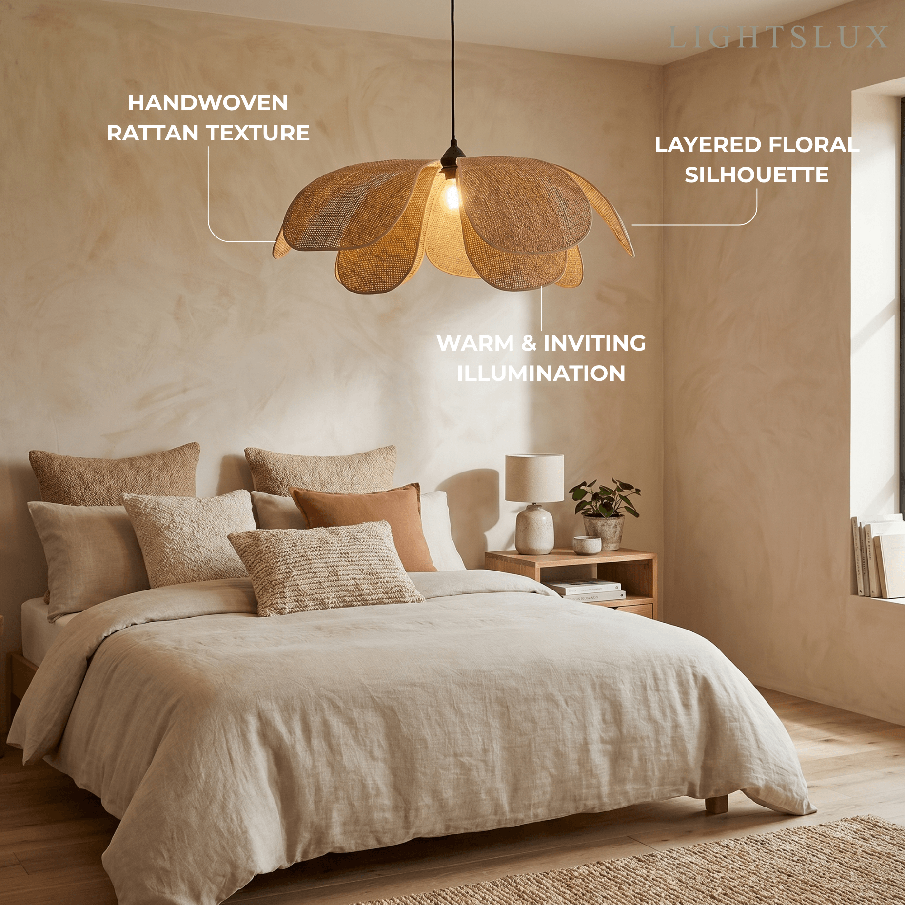 Bamburo Natural Rattan Pendant Light