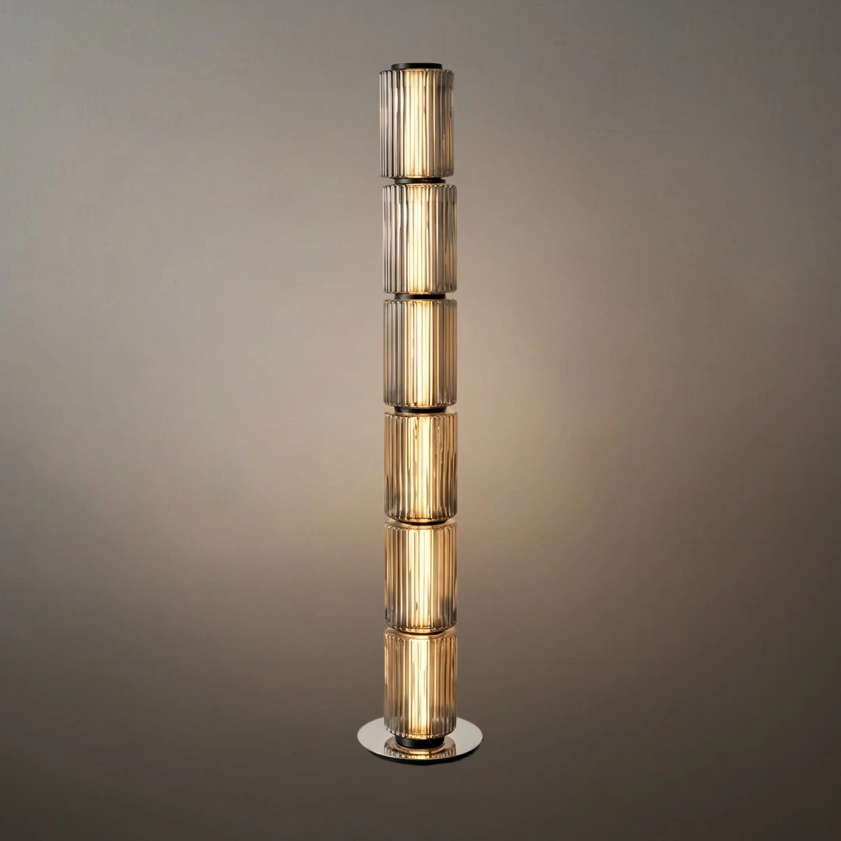 Vetro Modern Glass Column Floor Lamp