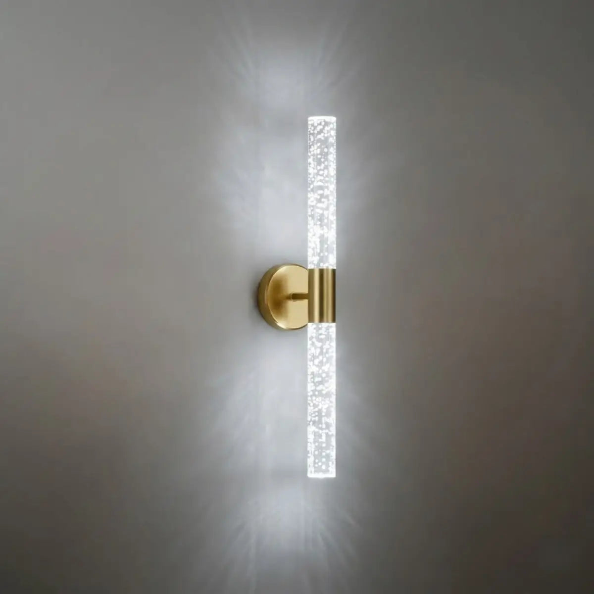 Lunara Modern Wall Lamp -- Iron & PVC Gold for Hallway
