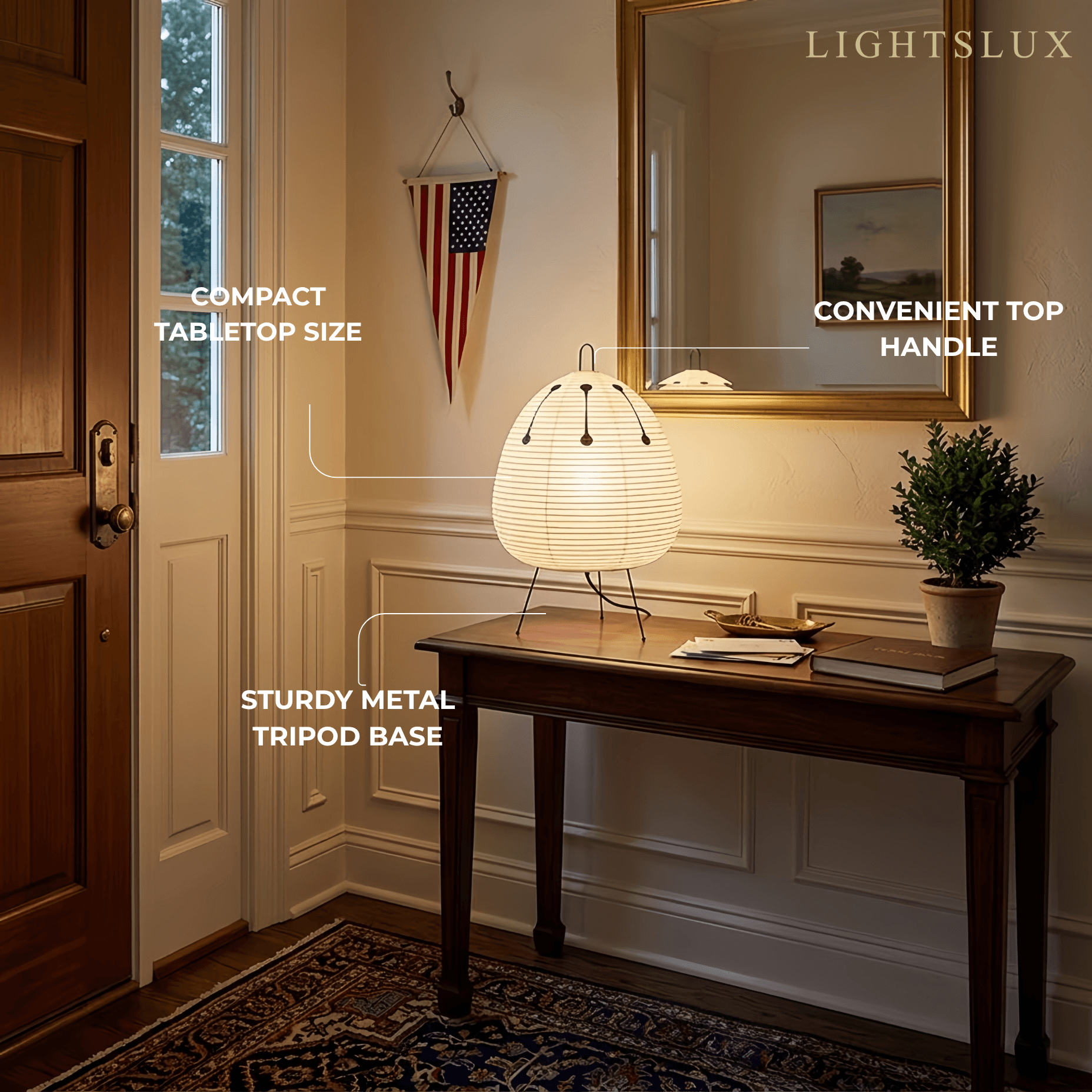 Table Lamp--Tripod Ambient Light for Bedroom