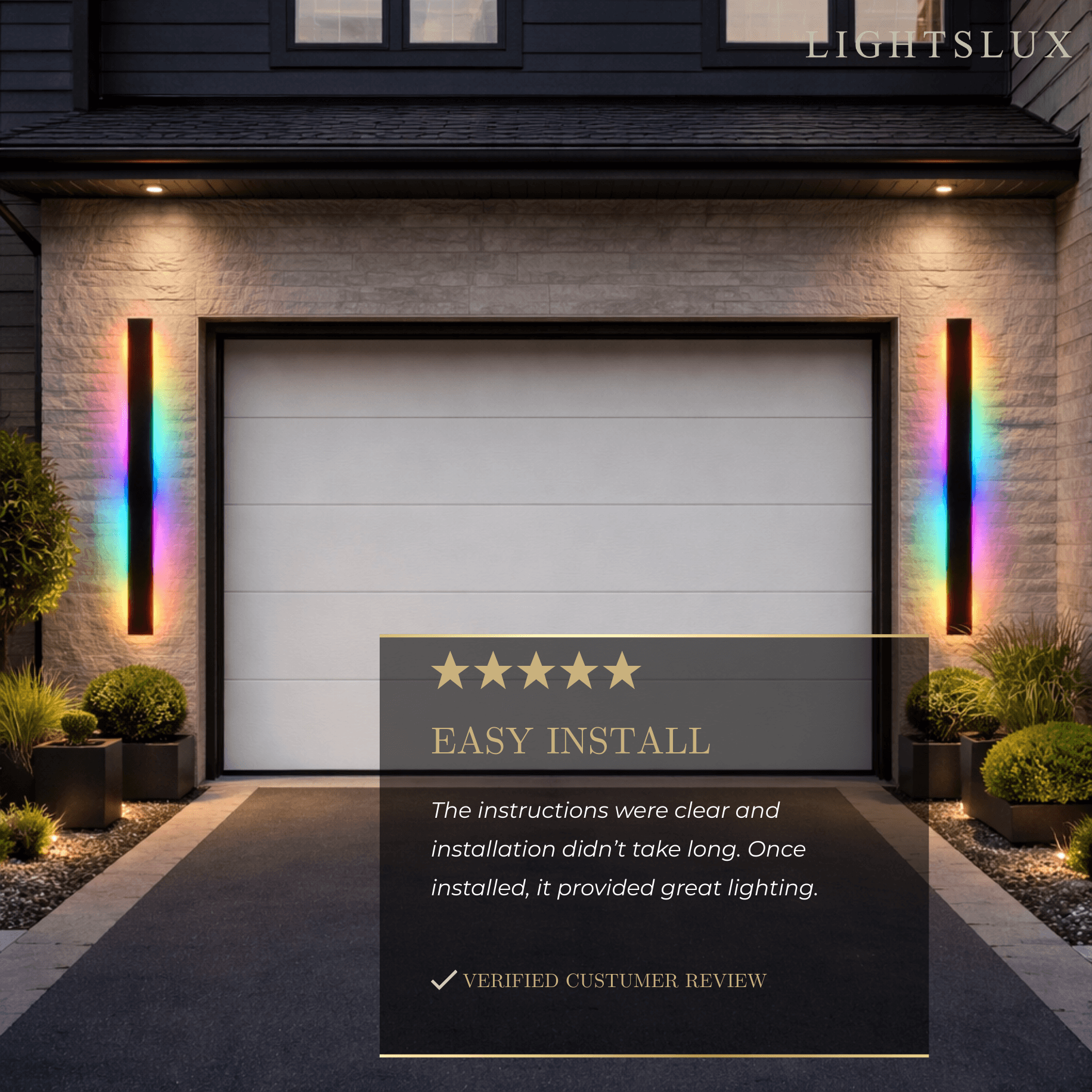 Arcato Minimalist Wall Lamp – Waterproof Linear for Outdoor(RGB)