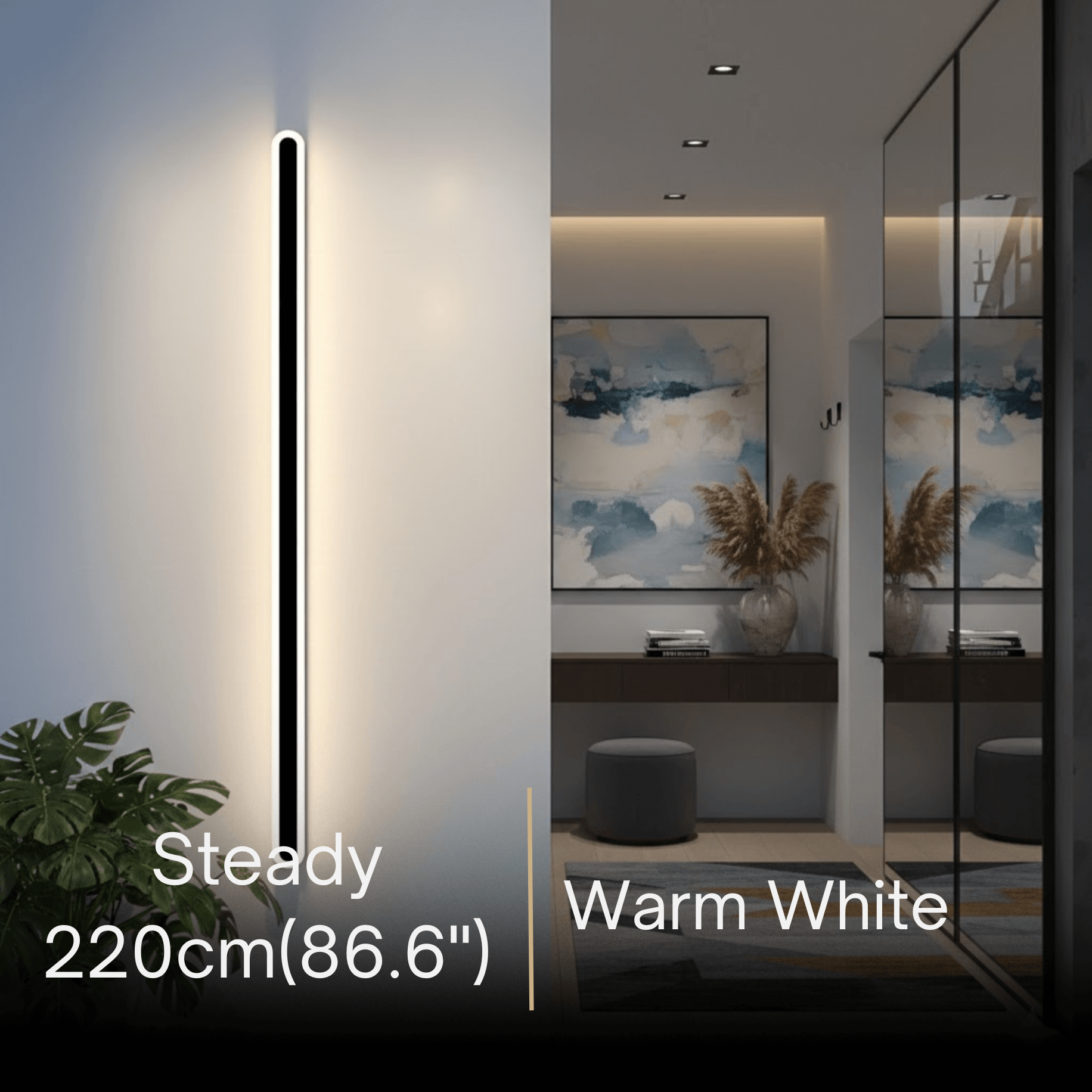 Arcato Modern Linear Outdoor Wall Lamp – Sensor Light for Indoor/Outdoor