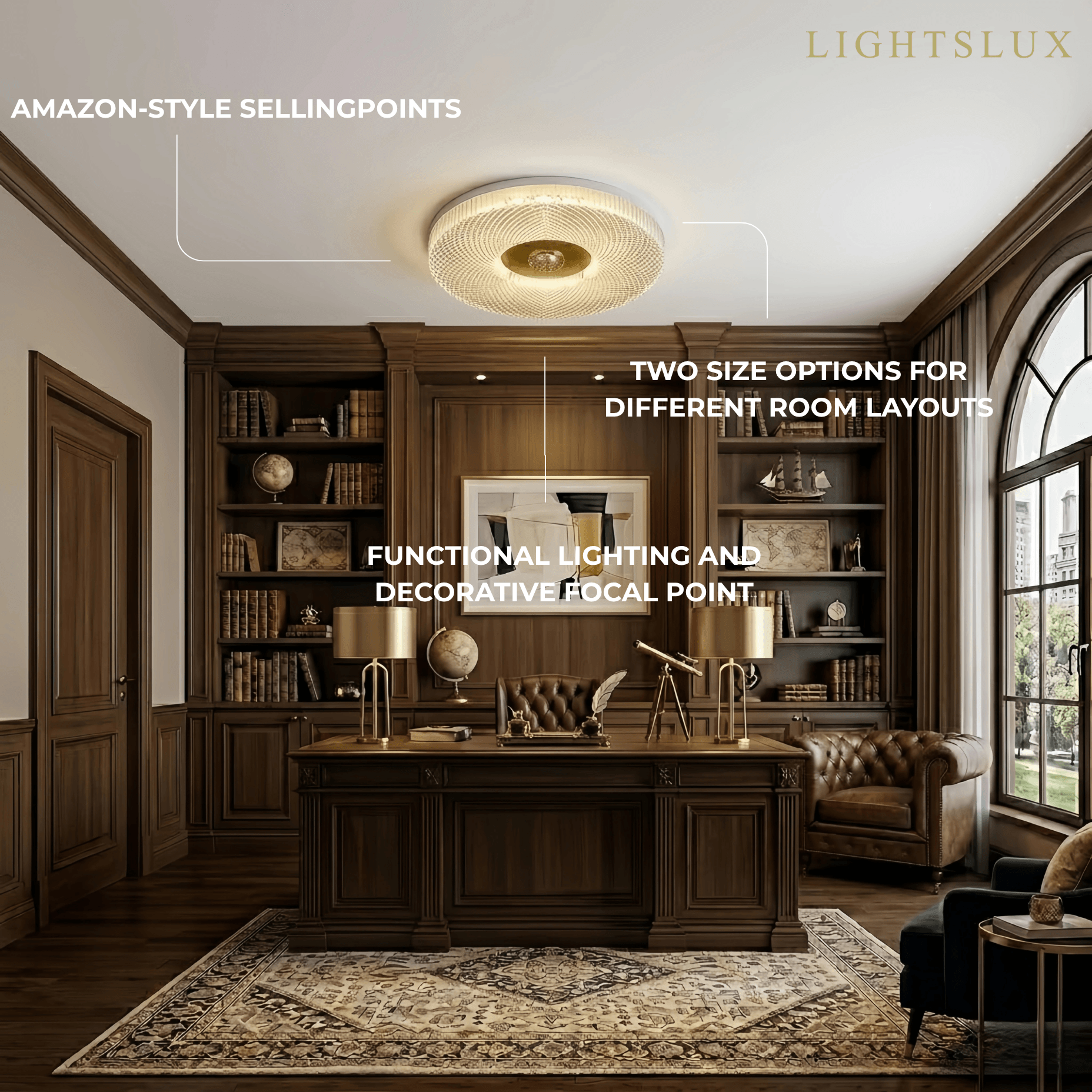 Excelis Luxury Metal Dimmable Ceiling Light