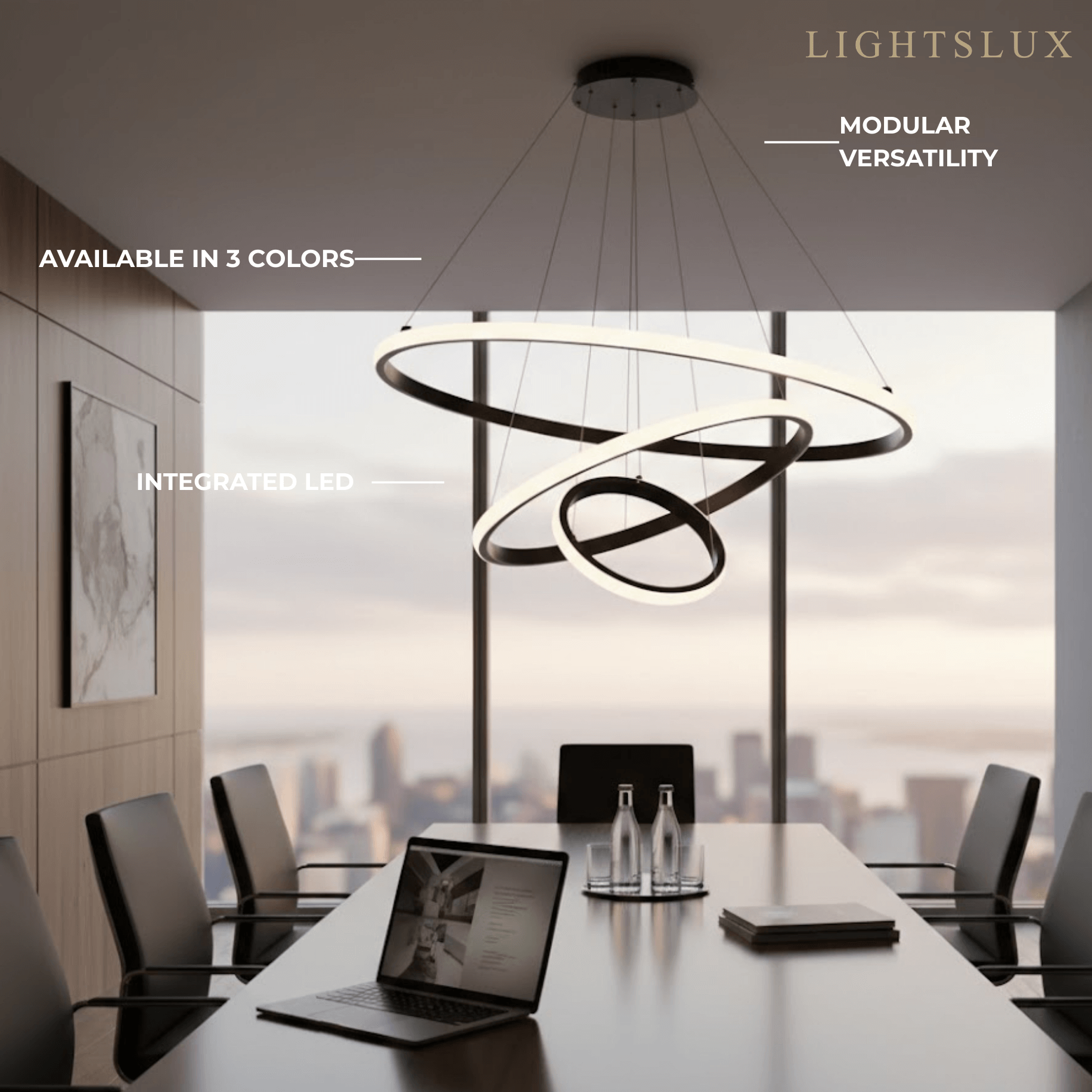 Velora Modern Metal Ring Pendant Light – Fixture for Living