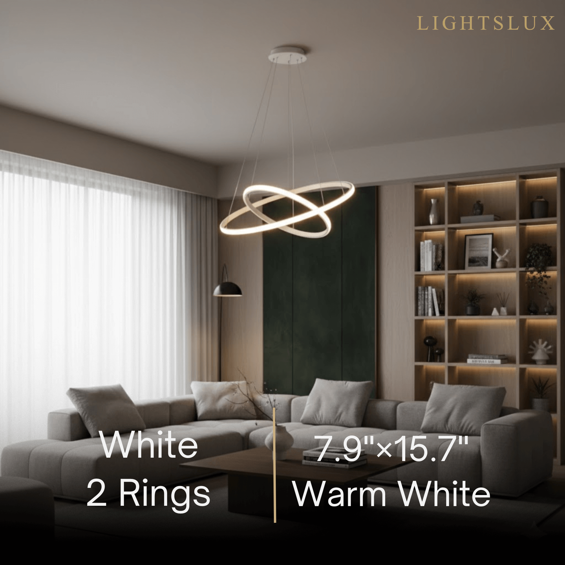 Velora Modern Metal Ring Pendant Light – Fixture for Living
