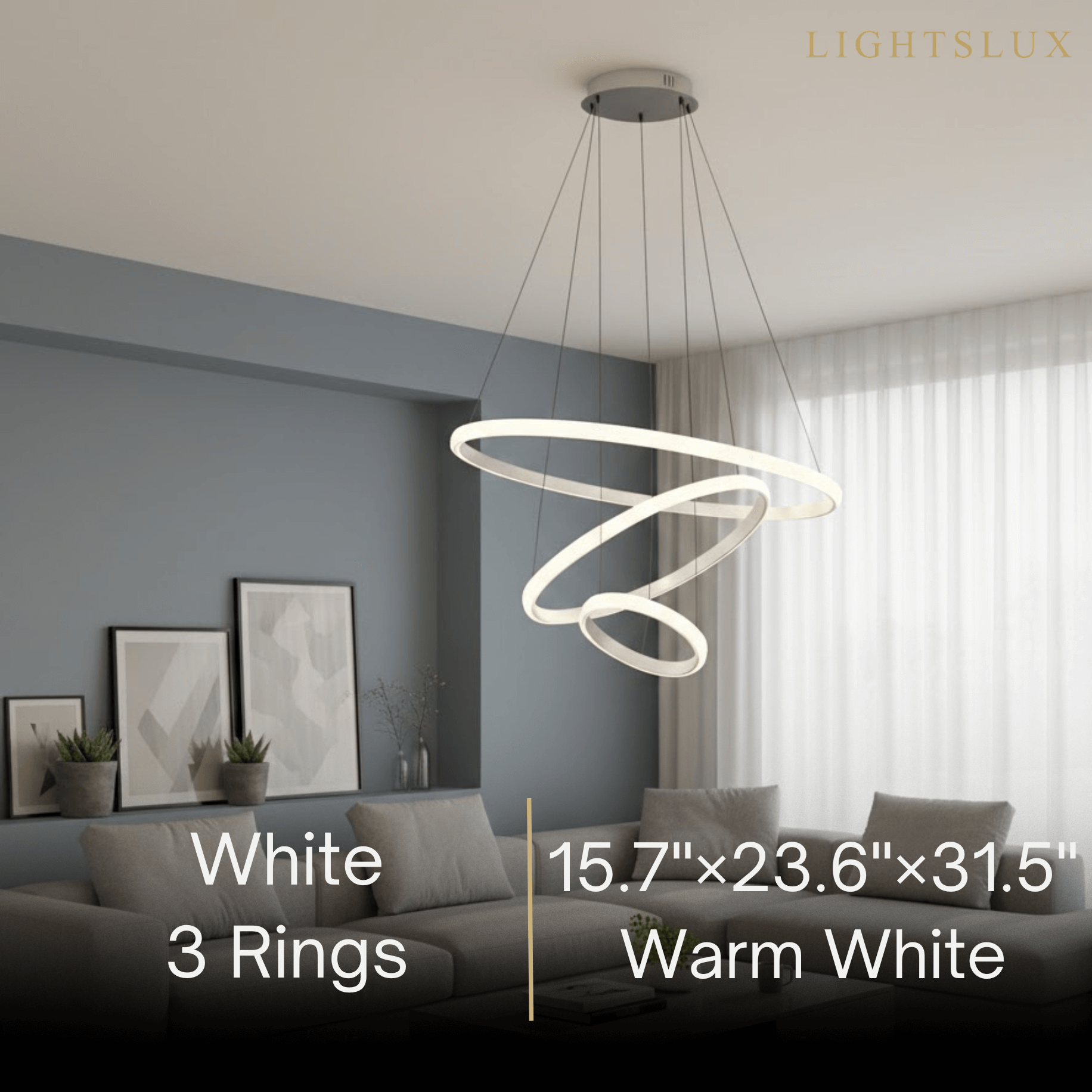 Velora Modern Metal Ring Pendant Light – Fixture for Living