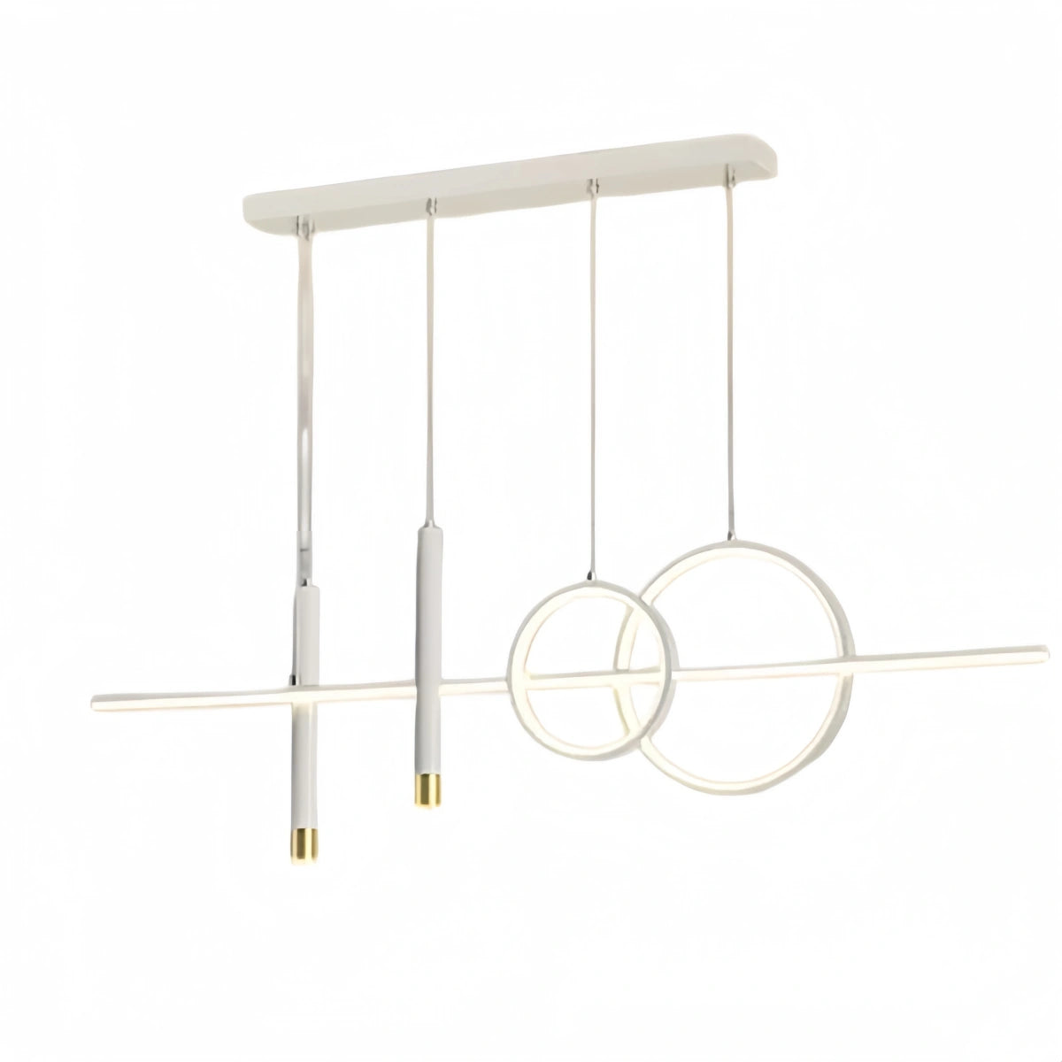 Arcato Modern Geometric Pendant Light — Black/White Metal & Acrylic Dining Room