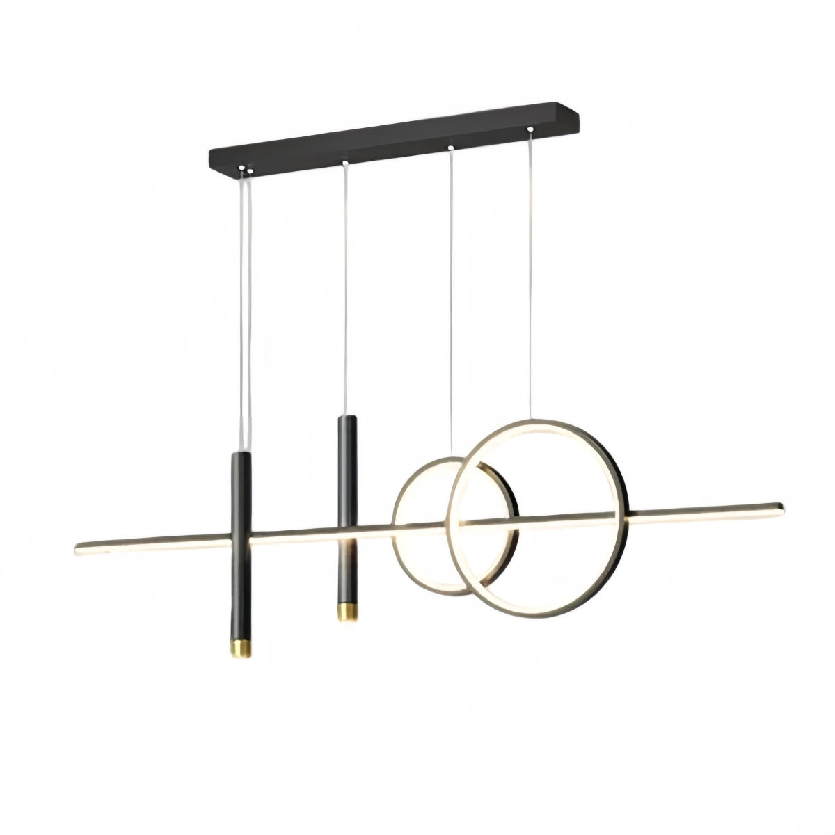 Arcato Modern Geometric Pendant Light — Black/White Metal & Acrylic Dining Room