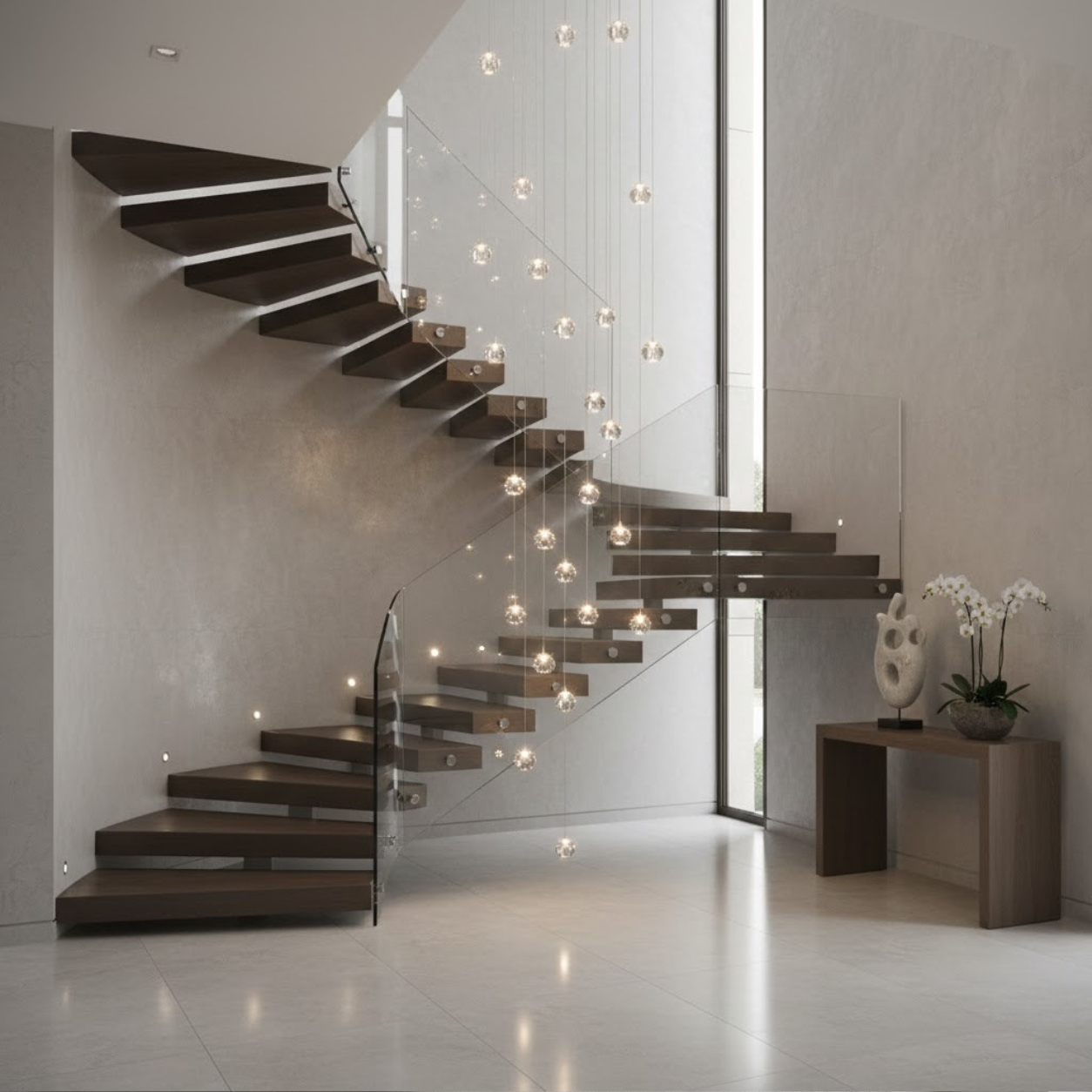 Excelis Modern Silver Crystal Chandelier – Stainless Steel with Clear Crystals Hanging Mount