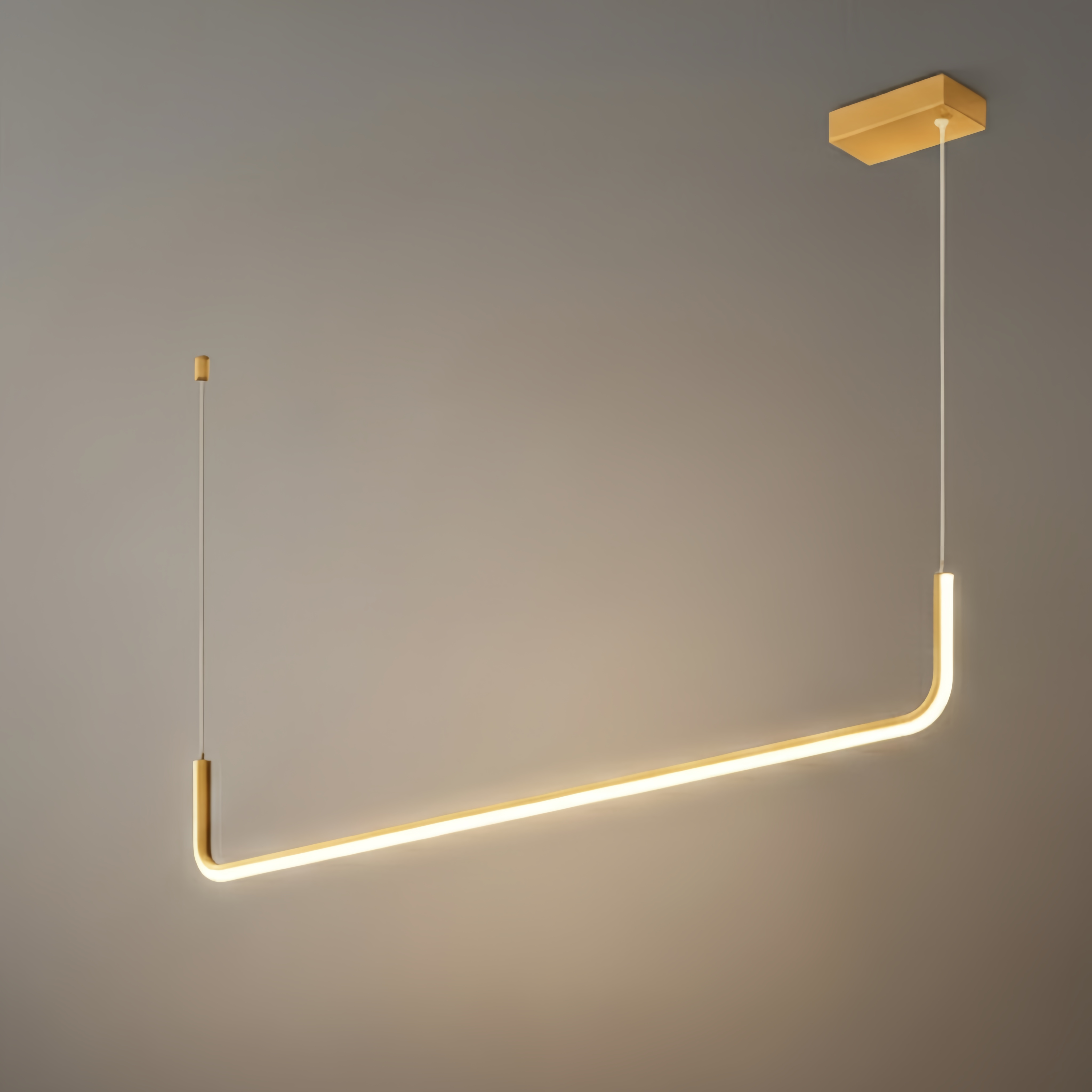 Linear Pendant Light – Black/Gold Metal/Acrylic for Dining Room