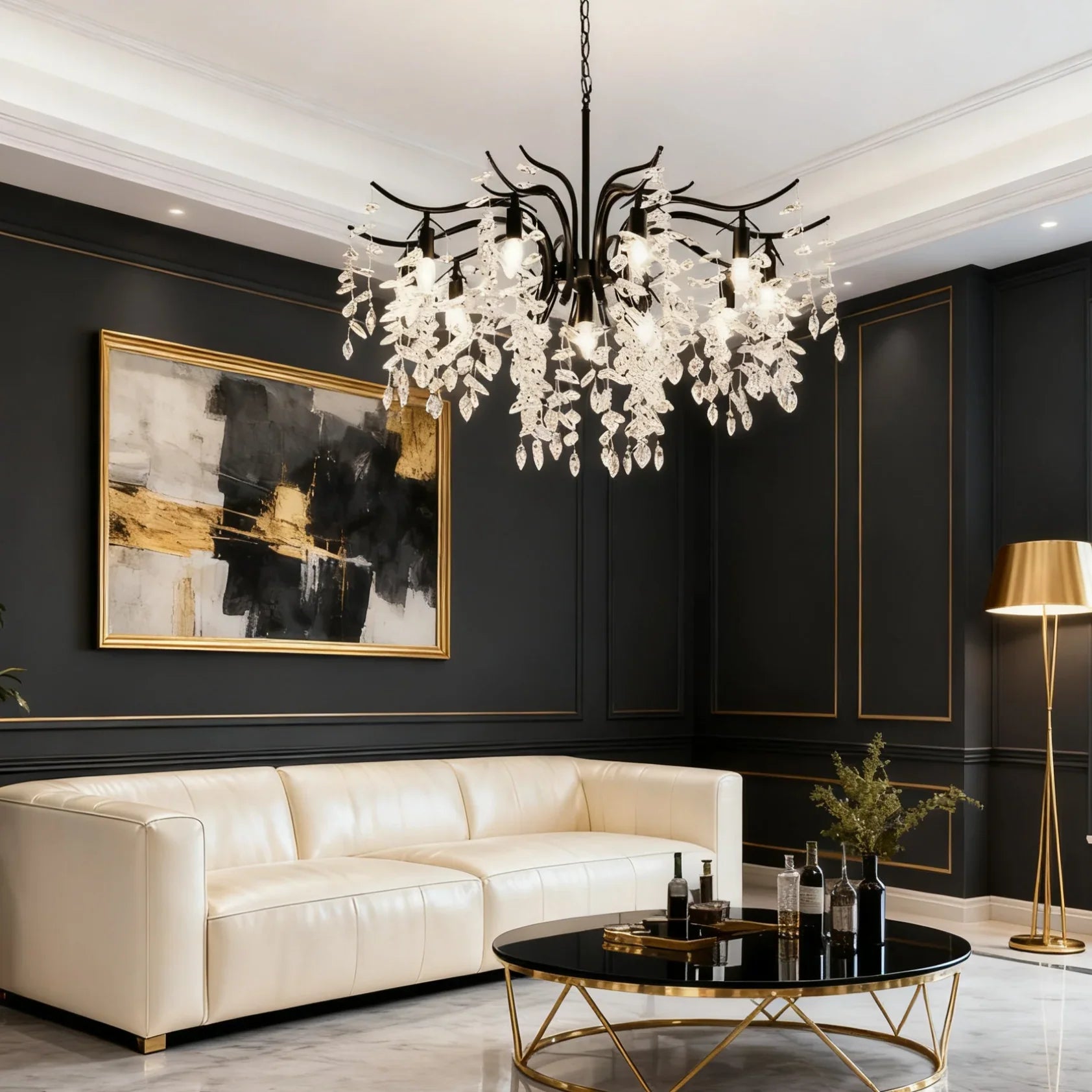Crystal Chandeliers with Clean, Modern Detailing