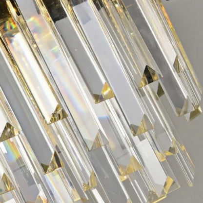 Excelis Luxury Obsidian Crystal Wall Sconce – Black Stainless Steel with Clear Crystals