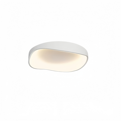 Crema Modern White LED Flush Mount Ceiling Light – Metal /Acrylic for Living Room